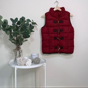 Red Puffer Winter Vest